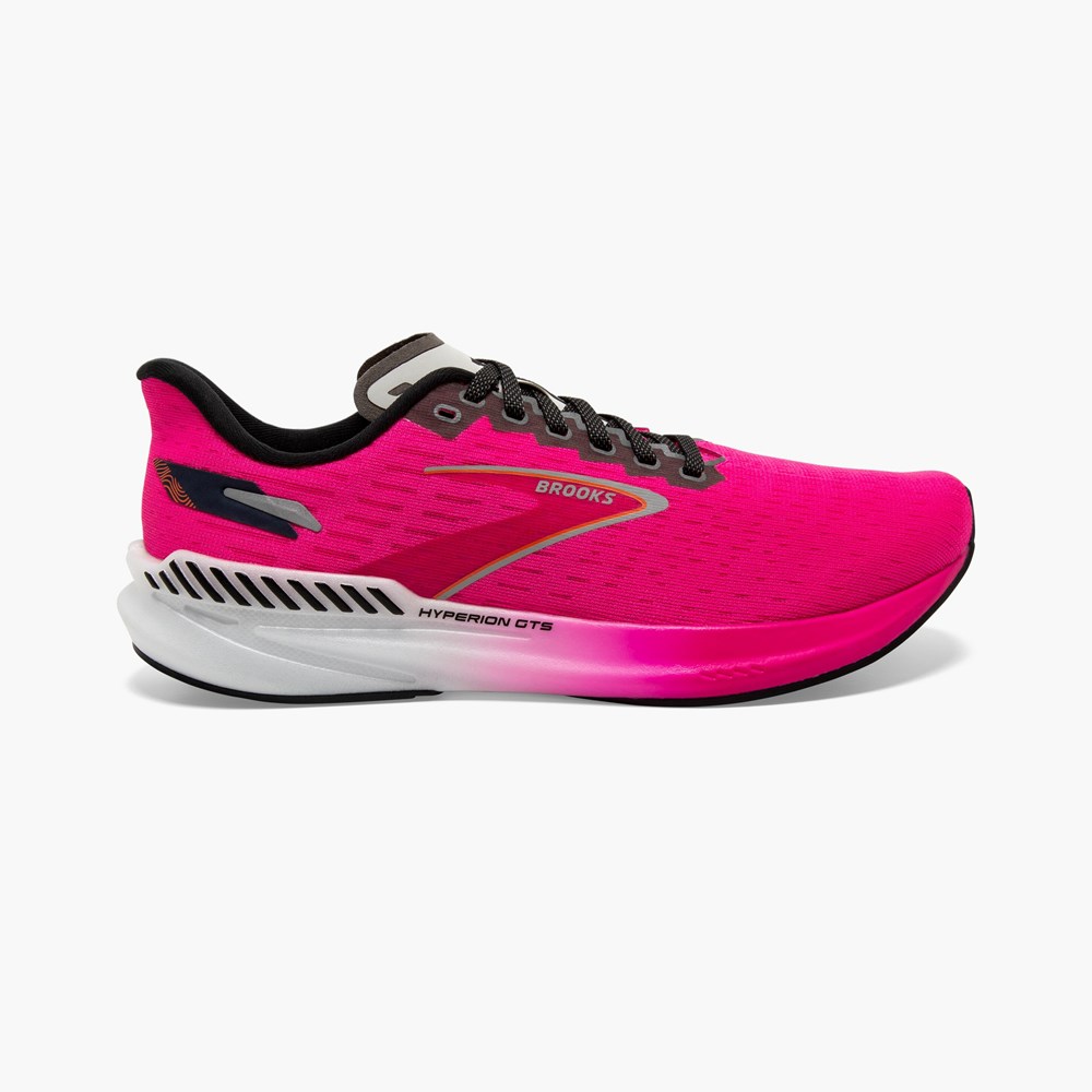 Chaussures Running Route Brooks Speed Support Hyperion GTS Blanche Noir Femme | YDQ-1433531